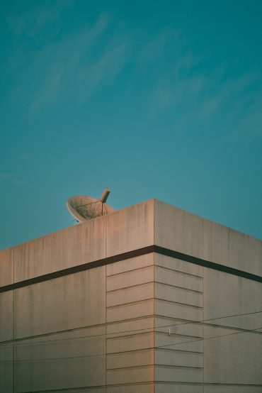 a bird is sitting on top of a building
